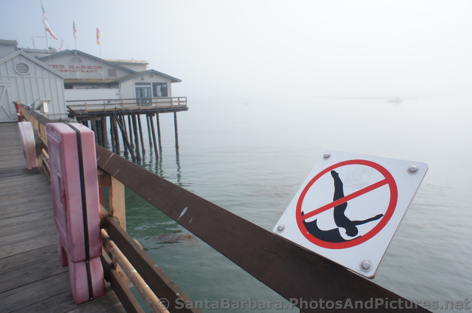 No Diving Sign at Stearns Wharf.jpg