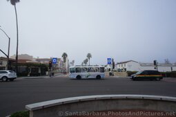 Seaside Shuttle in service in Santa Barbara in front of Stearns Wharf.jpg