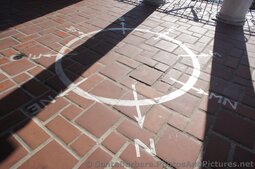 Direction sign on the floor of the Santa Barbara County Courthouse Tower.jpg