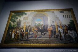 Fiesta at the Santa Barbara County Courthouse Oil on Canvas Painting by Theodore van Cina.jpg
