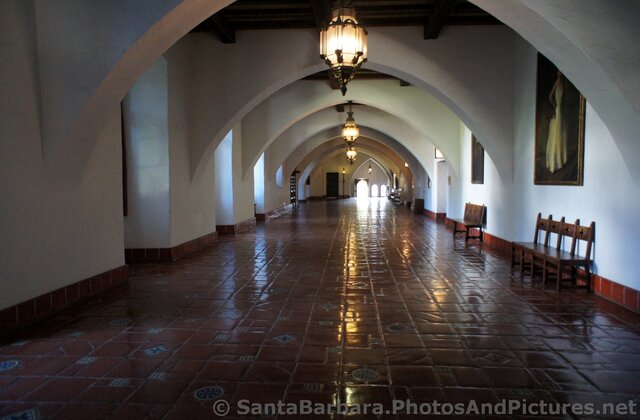 Hallway with Arches inside the Santa Barbara County Courthouse.jpg