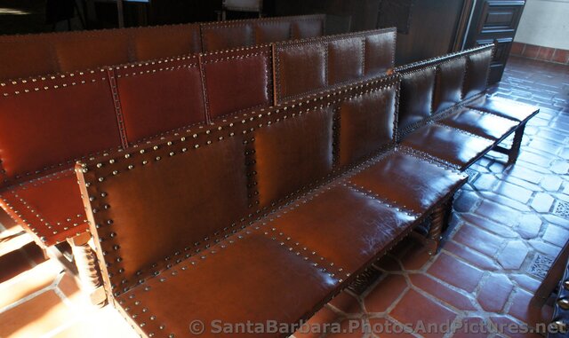 Leather Seats inside the Santa Barbara County Courthouse Wedding Court.jpg