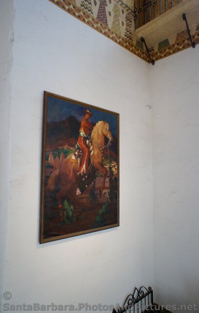Mexican Cowboy on Horse Painting at Santa Barbara County Courthouse.jpg
