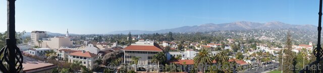 Panoramic view of Santa Barbara from atop the County Courthouse Tower.jpg
