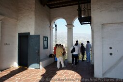 Tourists gather atop the Santa Barbara County Courthouse Tower.jpg
