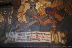 1786 French President Fermin de Lasuen Mural at Santa Barbara County Courthouse.jpg