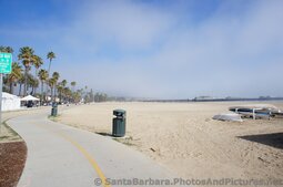 Santa Barbara Waterfront West Beach Joggers & Stearn's Wharf in the distance.jpg
