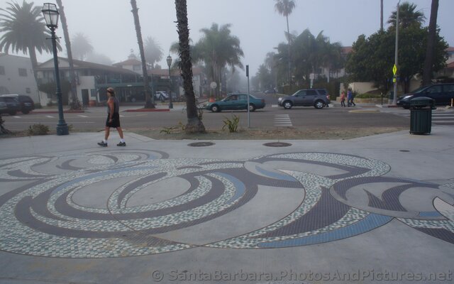 Oval Art Patterns on sidewalk next to West Beach Santa Barbara.jpg