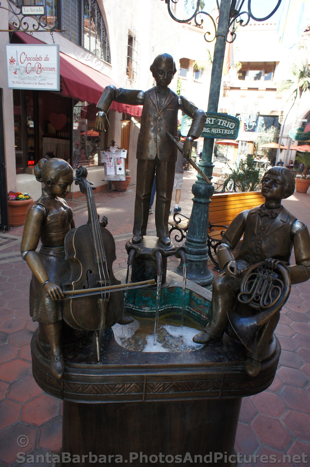 Mozart Trio Fountain Sculpture at La Arcada Santa Barbara.jpg