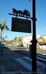Old Stagecoach Route 1 sign on State St in Santa Barbara.jpg